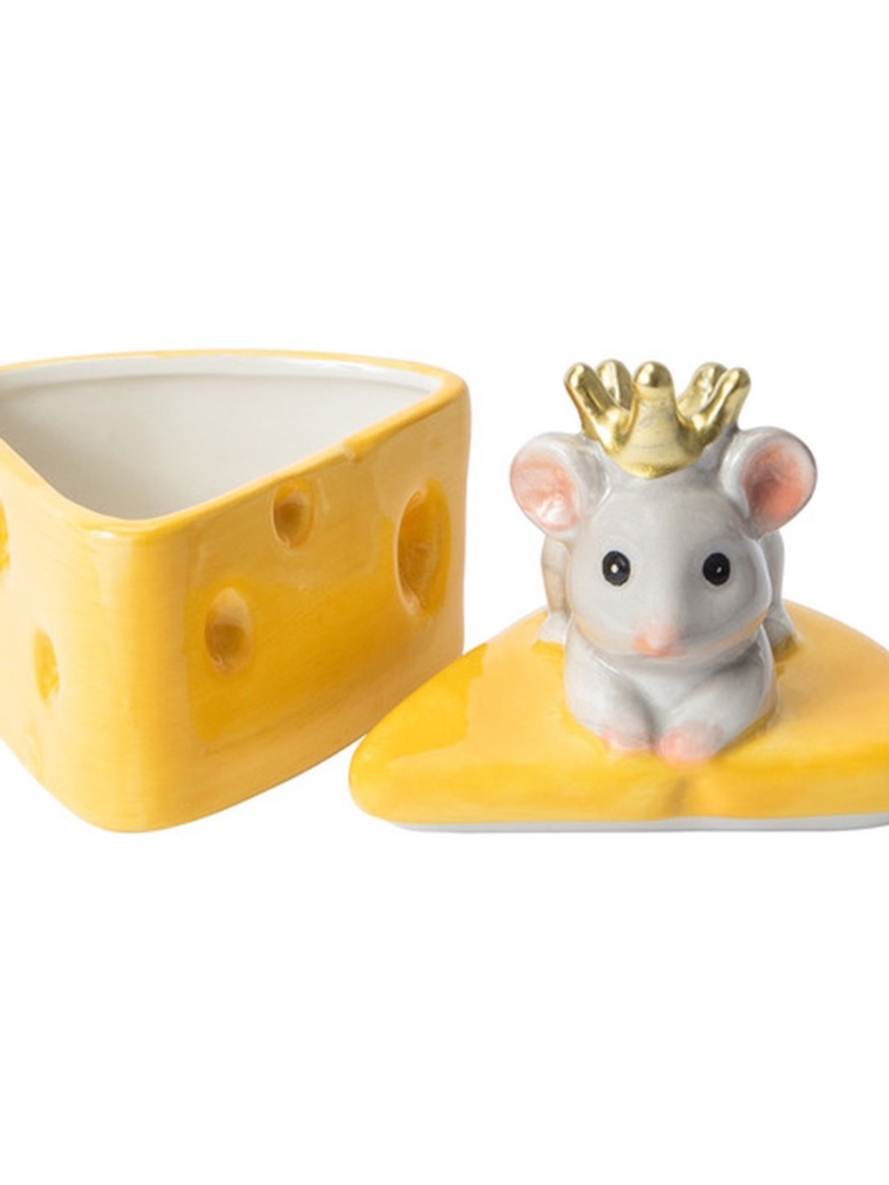 Ceramic Mouse on Cheese Trinket Box - brand new - Picture 4 of 12